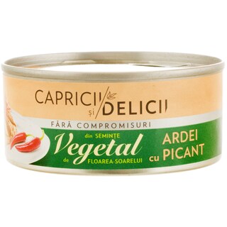 Capricii si Delicii | Pasta vegetala cu ardei picant si seminte de floarea soarelui 115g