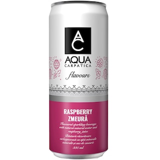 Aqua Carpatica | Apa minerala naturala carbogazoasa cu suc de zmeura 330ml