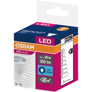 Osram | Bec LED GU10 5W (50W) 2700K/4000K/6500K