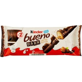 Kinder Bueno | Napolitana trasa in ciocolata neagra cu crema de lapte si alune de padure 43g