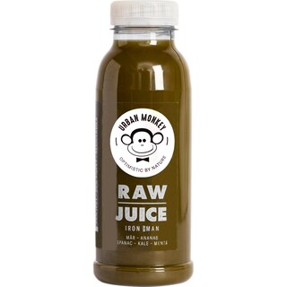 Urban Monkey | Suc fresh RAW Iron Man cu mar, ananas, spanac, kale si menta 330ml