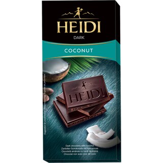 Heidi | Dark | Ciocolata amaruie cu nuca de cocos 80g