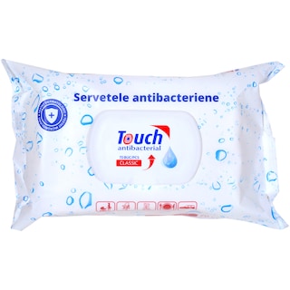 Touch | Classic | Servetele umede antibacteriene 70 bucati