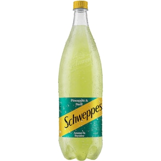 Schweppes | Bautura racoritoare carbogazoasa cu aroma de ananas si busuioc 1.5L