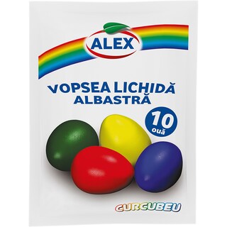 Alex | Vopsea lichida 10 oua albastra 5ml
