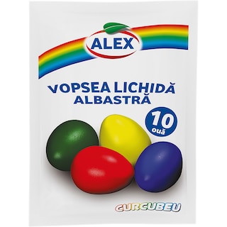 Alex | Vopsea lichida 10 oua albastra 5ml