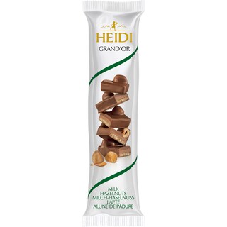 Heidi | Grand'Or | Baton de ciocolata glazurat cu ciocolata lapte cu alune caramelizate 42g