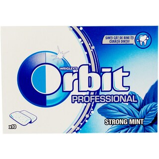 Orbit | Professional | Guma de mestecat Strong Mint 10 drajeuri 14g