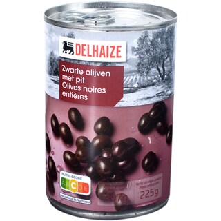 Delhaize | Masline negre intregi 397g