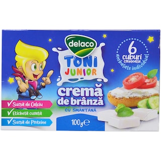 Delaco | Toni Junior | Crema branza cuburi 100g