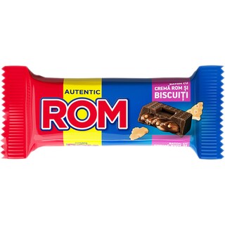 Rom | Baton de ciocolata cu biscuiti si crema de rom 29g