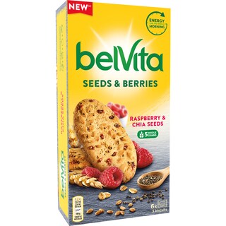 Belvita | Biscuiti cu cereale integrale, zmeura si seminte de chia 270g