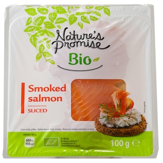 Somon bio afumat la rece 100g