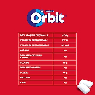 Orbit | Guma de mestecat cu aroma de capsuni 14g
