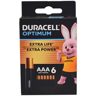 Duracell | Baterii Optimum, AAA, 6 bucati