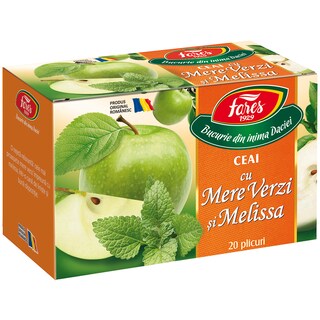 Fares | Aromfruct | Ceai cu mere verzi si Melissa 20 plicuri 20x2g