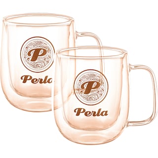 Perla | Set 2 cani cu pereti dubli, 300ml