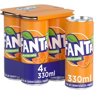 Fanta | Bautura racoritoare carbogazoasa cu suc de portocale 4x330ml