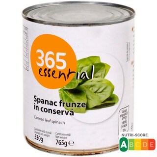 365 | Spanac frunze in conserva 765g