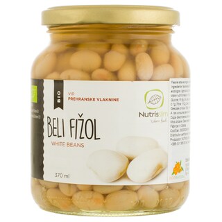 Nutrisslim | Fasole alba bio la borcan 370ml