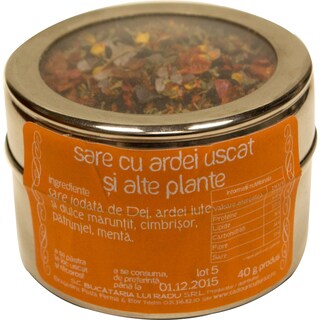 Bucataria lui Radu | Cutie magnetica cu sare cu ardei uscat si alte plante 40g