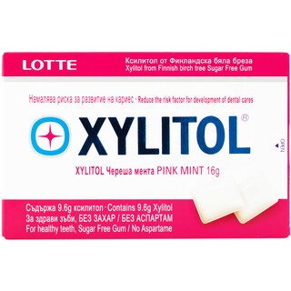 Lotte | Guma cu xylitol pink mint 16g