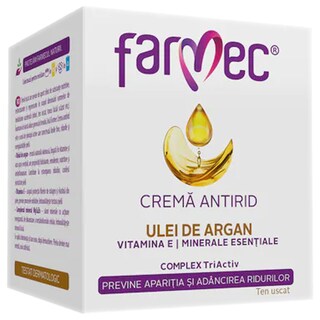 Farmec | Crema antirid cu ulei de Argan 50ml