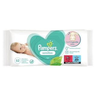 Pampers | Servetele umede Sensitive, 52 buc.