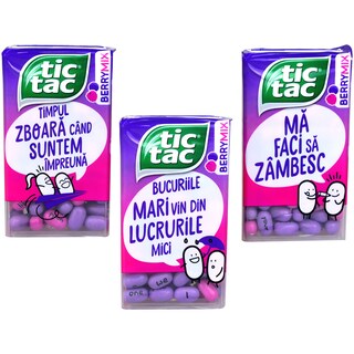 Tic tac | Drajeuri cu zmeura si afine 49g