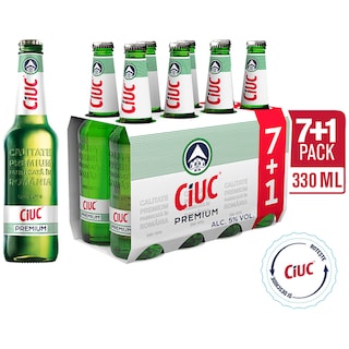 Ciuc Premium | Bere blonda pasteurizata 8x0.33L