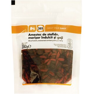 365 | Amestec stafide, merisor si goji 200g