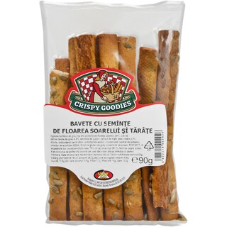 Crispy goodies | Bavete cu seminte de floarea soarelui si tarate 90g