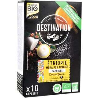 Destination | Cafea  eco moka pur arabica Etiopia capsule 55g