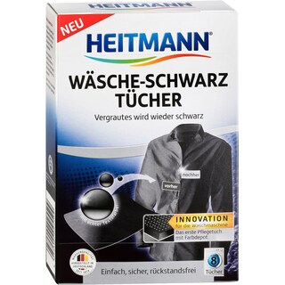 Heitmann | Servetele pentru reimprospatarea hainelor negre 10 bucati