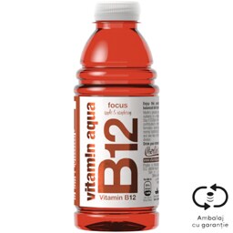 Bautura racoritoare cu vitamine B12 Focus mere si zmeura 600mL