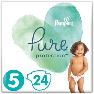 Pampers | Pure | Scutece bebelusi Marimea 5, 11+ kg, 24 buc