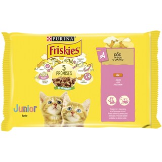 Friskies | Hrana umeda pentru pisici Junior, pui in sos 4x85g