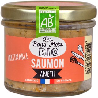 Les Bons Mets | Pasta tartinabila ecologica de somon cu marar 90g