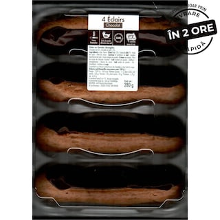 (bucata) | Eclere cu ciocolata, 4 bucati 280g