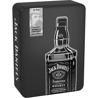 Jack Daniel's | Whisky in cutie metalica cu doua pahare 0.7L