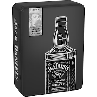 Jack Daniel's | Whisky in cutie metalica cu doua pahare 0.7L