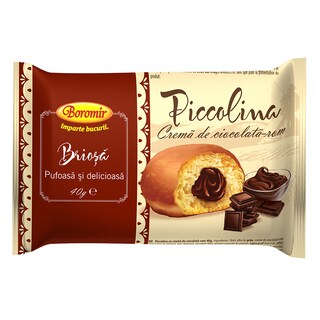 Boromir | Piccolina | Briosa cu crema de ciocolata si rom 40g