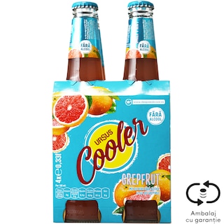 Ursus | Bere fara alcool cu suc de grepfrut 4x0.33L