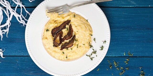 Creamy Polenta cu Hribi