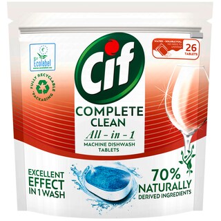 Cif | All in 1 | Detergent masina spalat vase, 26 tablete