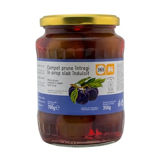 365 | Compot de prune slab indulcit  700g