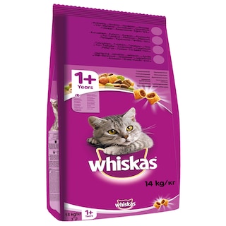 Whiskas | Hrana uscata cu vita si ficat pentru pisici 14kg