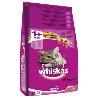 Whiskas | Hrana uscata cu vita si ficat pentru pisici 14kg