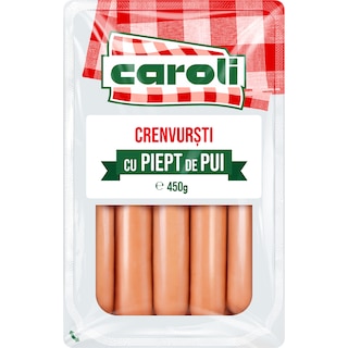 Caroli | Crenvursti cu piept de pui 450g