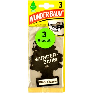 Wunder Baum | Odorizant auto Black Classic, 3 bucati